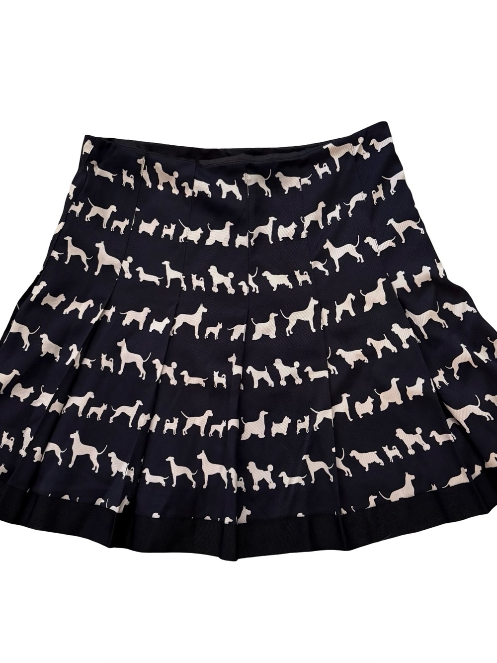 Trina Turk pleated puppy dog skirt silk